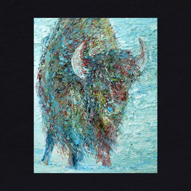 BISON IN THE SNOW by lautir